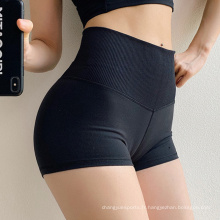 Sport personnalisé Short Deportivos Mujer Workout Sexy Sexy Gymy Gym Ribbed Wails Athletic Shorts